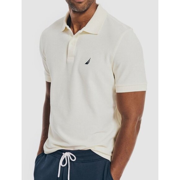 Nautica Performance Deck Polo Shirt XXL Classic Fit Ivory - Picture 1 of 4